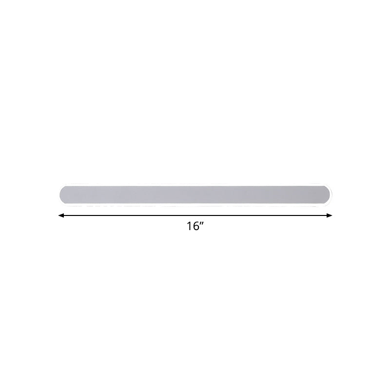Lisslune | Rectangular Bath Flush Wall Lamp Acrylic Minimalistic LED Vanity Mirror Light in Warm/White Light, 16/23.5/31.5 Inch Length