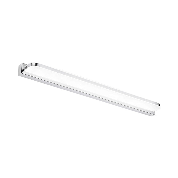 Lisslune | Rectangular Wall Wash Basin Light Simple Stainless Steel-Chrome 16.5"/20.5"/24.5" L LED Wall Light with Rounded Corner, Warm/White Light