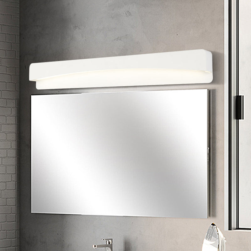 Lisslune | 16.5"/20.5"/24.5" L LED Bathroom Vanity Light Modernism White Surface Wall Light with Rectangular Metal Shade