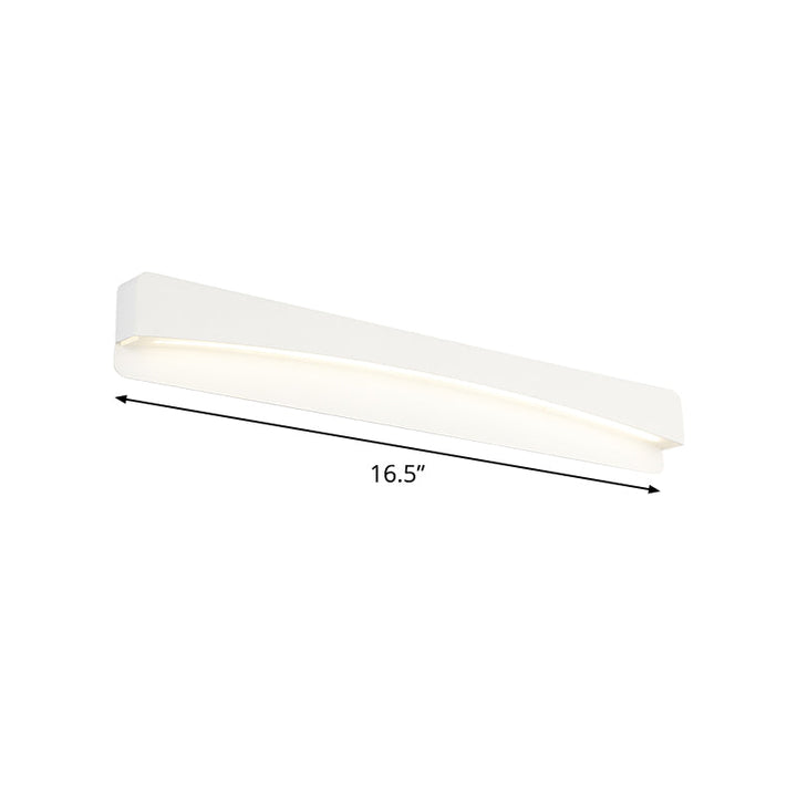 Lisslune | 16.5"/20.5"/24.5" L LED Bathroom Vanity Light Modernism White Surface Wall Light with Rectangular Metal Shade