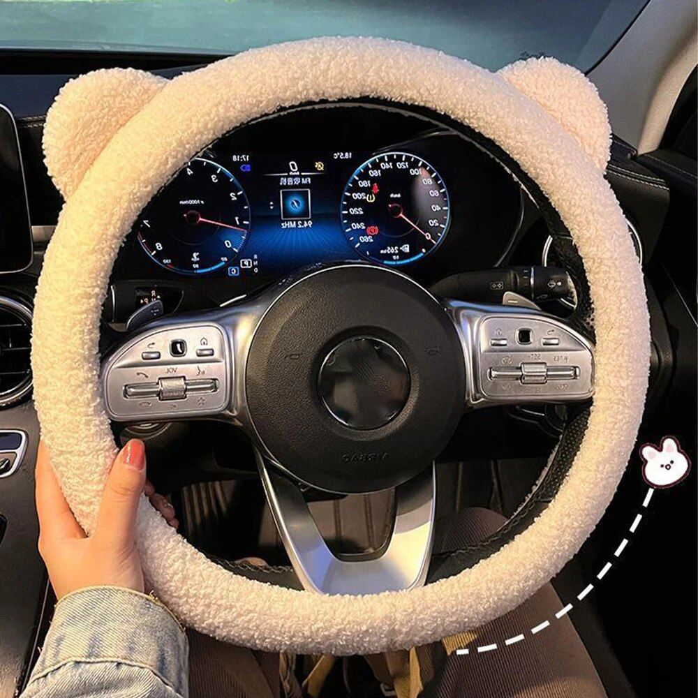 Lisslune | Plush steering wheel cover