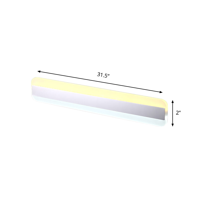 Lisslune | 31.5"/39"/47" Width linear makeup mirror light modern acrylic LED bathroom light above the mirror with reflector