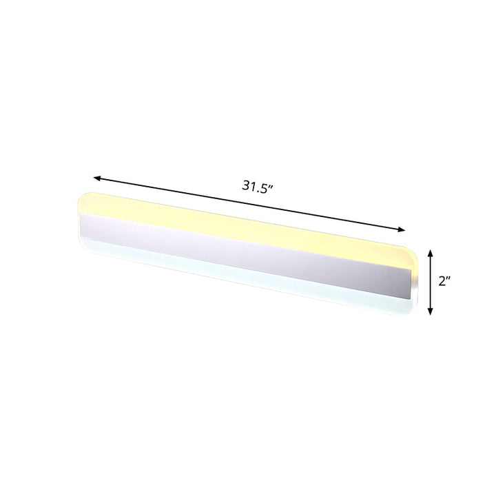Lisslune | 31.5"/39"/47" Width linear makeup mirror light modern acrylic LED bathroom light above the mirror with reflector