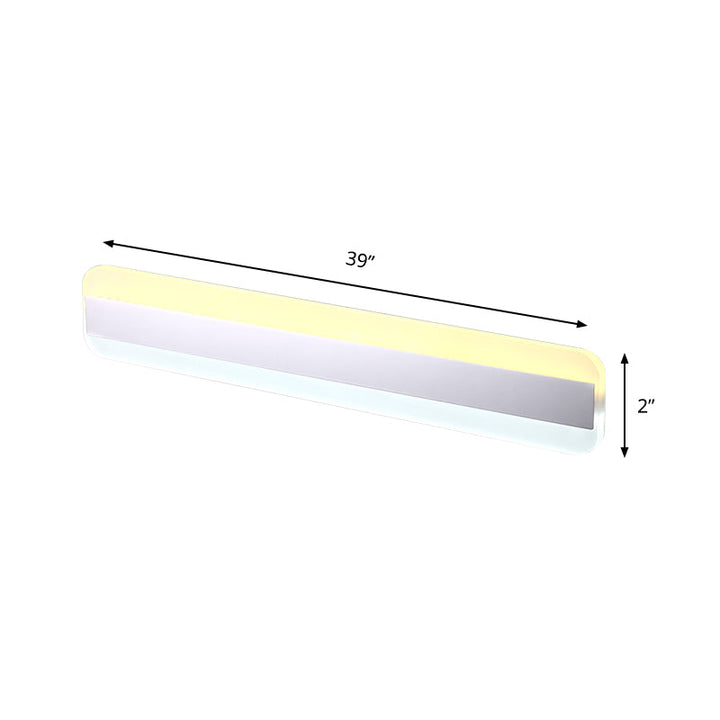 Lisslune | 31.5"/39"/47" Width linear makeup mirror light modern acrylic LED bathroom light above the mirror with reflector