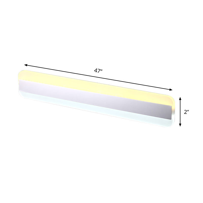 Lisslune | 31.5"/39"/47" Width linear makeup mirror light modern acrylic LED bathroom light above the mirror with reflector