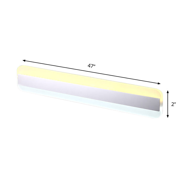 Lisslune | 31.5"/39"/47" Width linear makeup mirror light modern acrylic LED bathroom light above the mirror with reflector