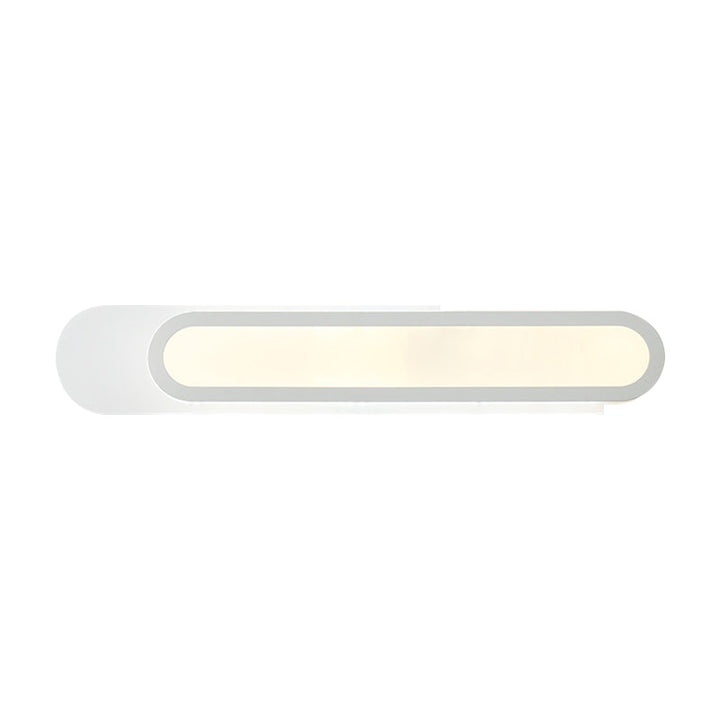 Lisslune | LED Bathroom Mirror Light with Oblong Acrylic Shade White Wall Sconces in Warm/White Light, 12"/18"/20" Wide