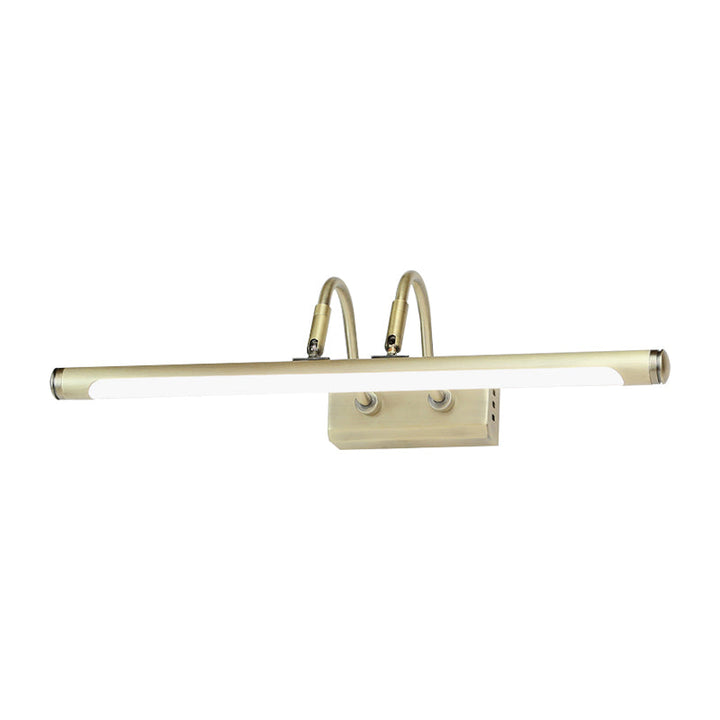 Lisslune | Tube Designer Lighting Modern Metal 16.5"/20.5" W LED Gold Finish Adjustable Wall Lamp with Curved Arm, Warm/White Light