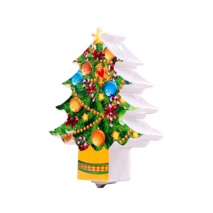 Skørter | Christmas Tree Plug-in Wall Lamp Kids Plastic Green LED Night Light for Bedroom