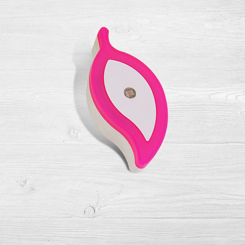 Skørter | Plastic Leaf Mini Wall Light Ideas Cartoon Green/Pink/White Plug-in LED Night Light for Nursery