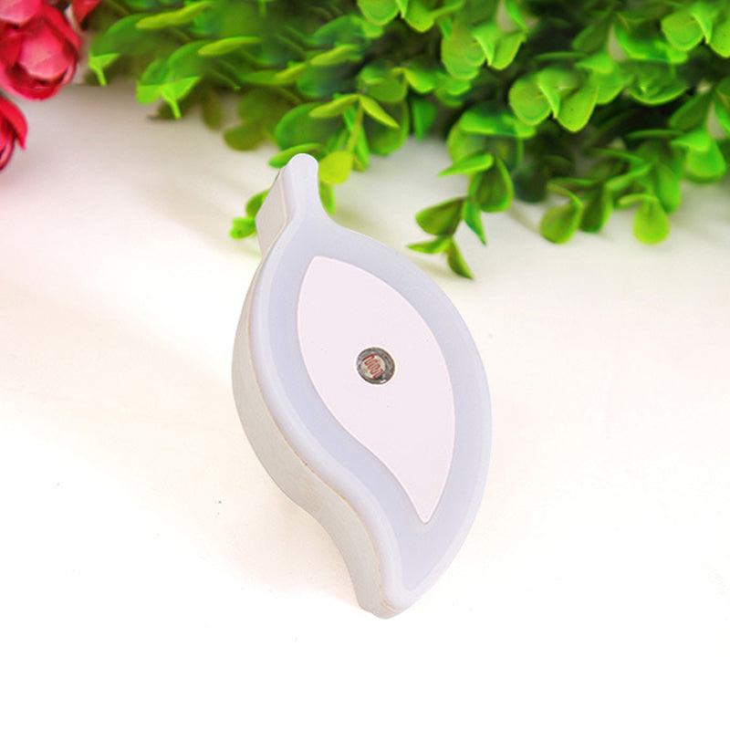 Skørter | Plastic Leaf Mini Wall Light Ideas Cartoon Green/Pink/White Plug-in LED Night Light for Nursery