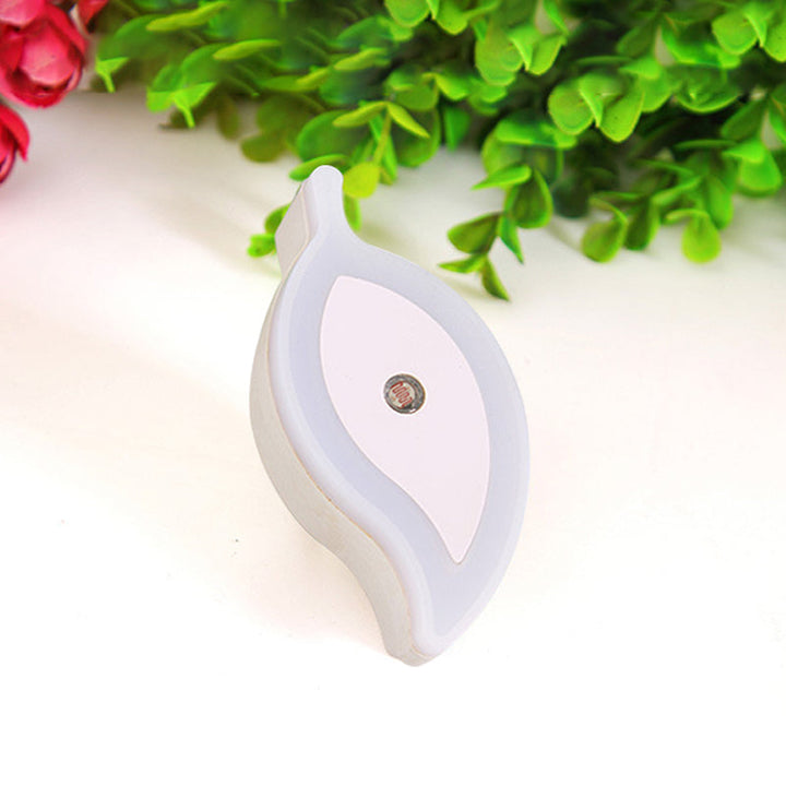 Skørter | Plastic Leaf Mini Wall Light Ideas Cartoon Green/Pink/White Plug-in LED Night Light for Nursery