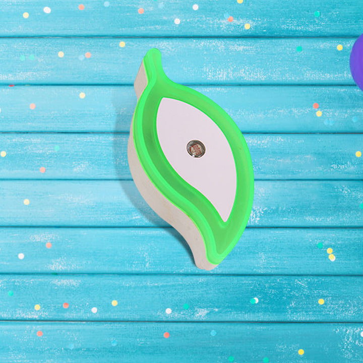 Skørter | Plastic Leaf Mini Wall Light Ideas Cartoon Green/Pink/White Plug-in LED Night Light for Nursery