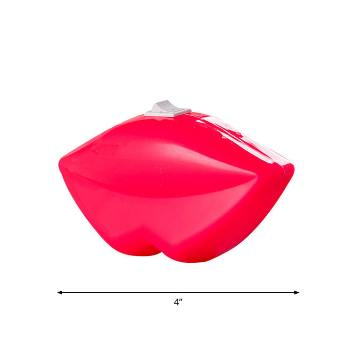 Skørter | Lip-shaped plastic LED wall light Decorative red socket night light for the bedroom