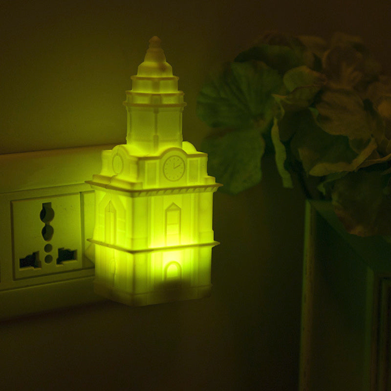 Skørter | White Castle Plug-in Wall Night Light Cartoon LED Plastic Night Light for Children's Room