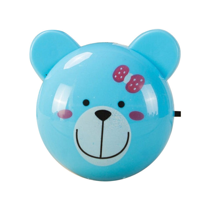 Skørter | Cartoon LED Night Light Blue Bear Small Pluggable Wall Lamp with Plastic Shade