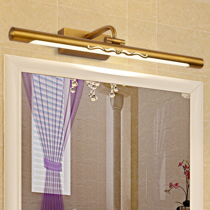 Lisslune | Vintage Linear Wall-Mounted Lighting with Straight Arm Metal 18"/22.5" Wide LED Bedroom Vanity Lighting in Bronze
