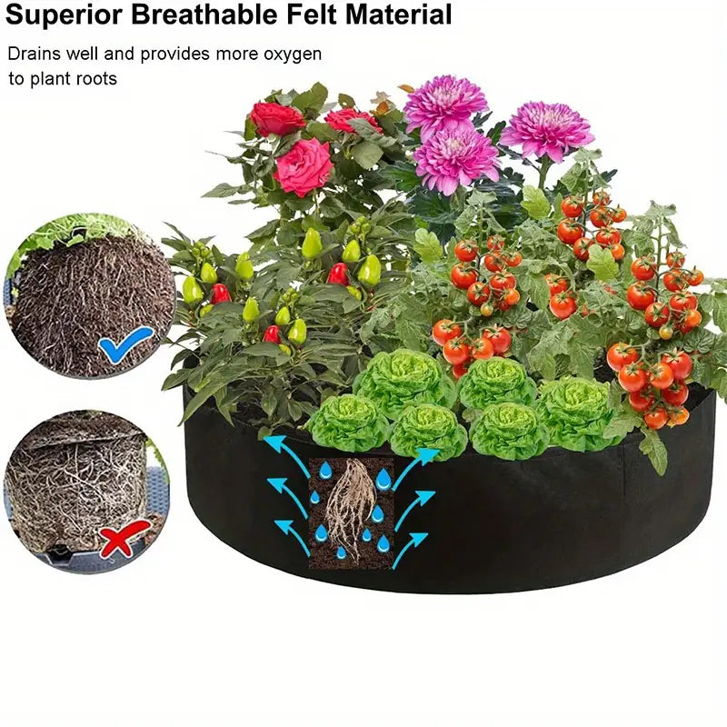 Lisslune | Round Plant Growth Bag – Garden Container for Easy Plant Growth