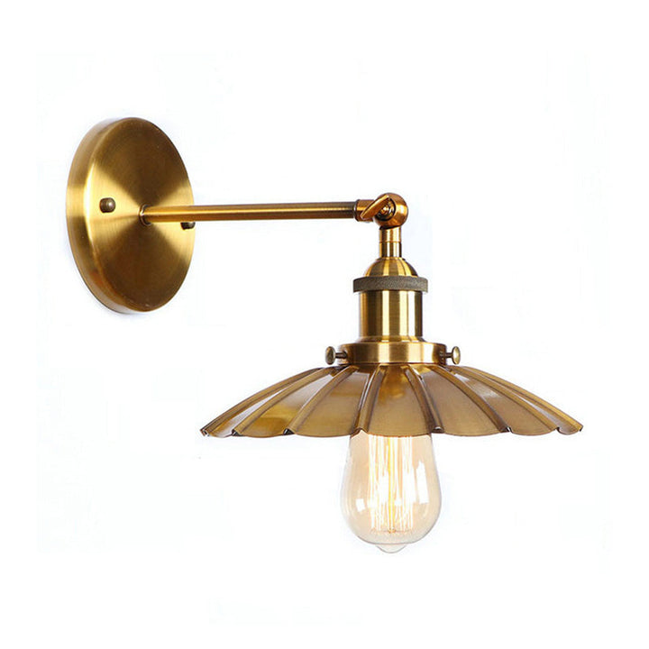 Skørter | Vintage Stylish Golf Wall Lamp 1 Lamp Metal Rotatable Wall Mount Light in Dark Rust/White