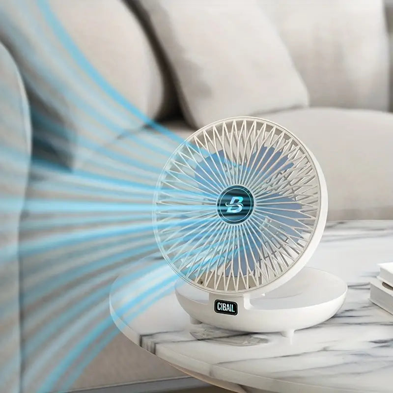 Lisslune | Portable Wall Fan | Multifunctional, USB Rechargeable & Whisper Quiet for Home, Office & Outdoor Use