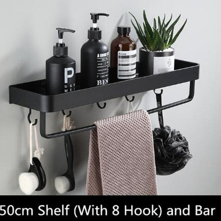 Lisslune | AluSpace - Black Space Aluminum Wall Shelf