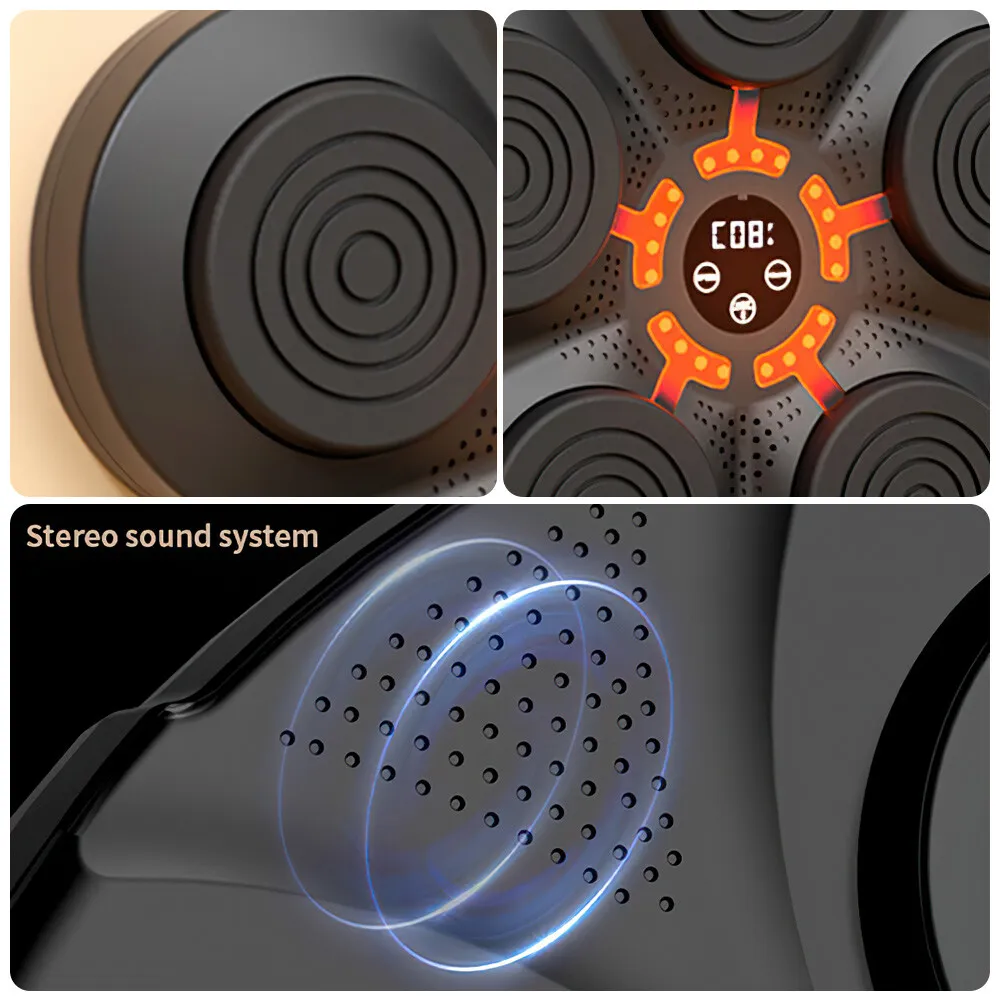 Lisslune | RhythmBox Wall Trainer – Smart Bluetooth Boxing Machine with Music & LED Reaction