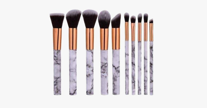 Lisslune | Chic Brush Set with Marble Handle - Versatile Luxuriously Looking Brushes