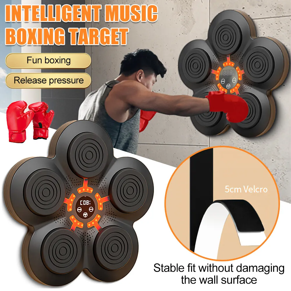Lisslune | RhythmBox Wall Trainer – Smart Bluetooth Boxing Machine with Music & LED Reaction