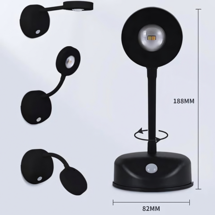 Lisslune | Spark360 – Wireless LED Spotlight with Motion Sensor and 360° Adjustable Mount