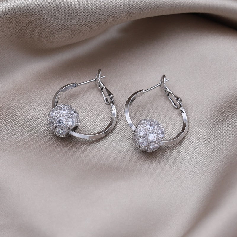 Skorter | Fashion Austrian Crystal Ball Gold/Silver Earrings