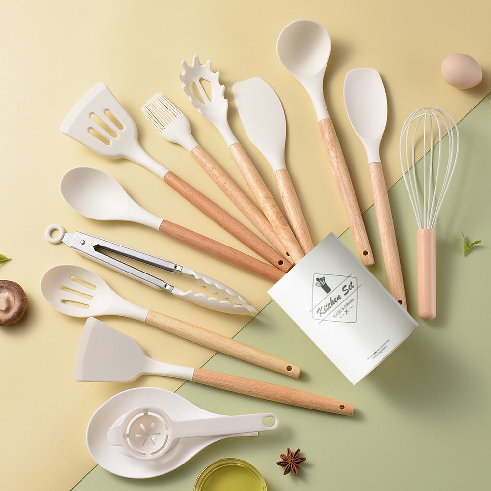 Lisslune | ChefCraft - 14-piece Silicone Kitchen Utensil Set