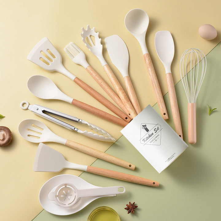 Lisslune | ChefCraft - 14-piece Silicone Kitchen Utensil Set