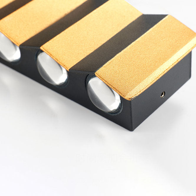 Lisslune | Modern Light Luxury Golden Aluminium Outdoor Waterproof Terrace LED Wall Light Lamp