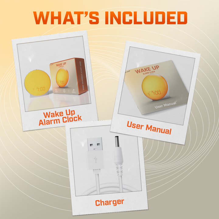 Lisslune | Wake-Up Sun Lamp Alarm Clock | Gradual Sunrise Glow & Customizable Sounds for Gentle Mornings