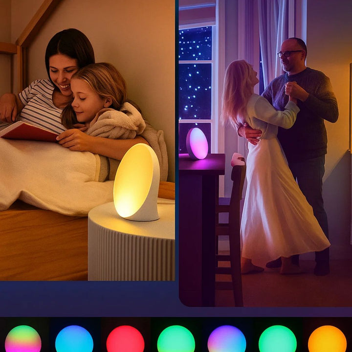 Lisslune | Sunrise Alarm Clock | Natural Wake-Up Light with Ambient Lighting for Heavy Sleepers & Dark Mornings