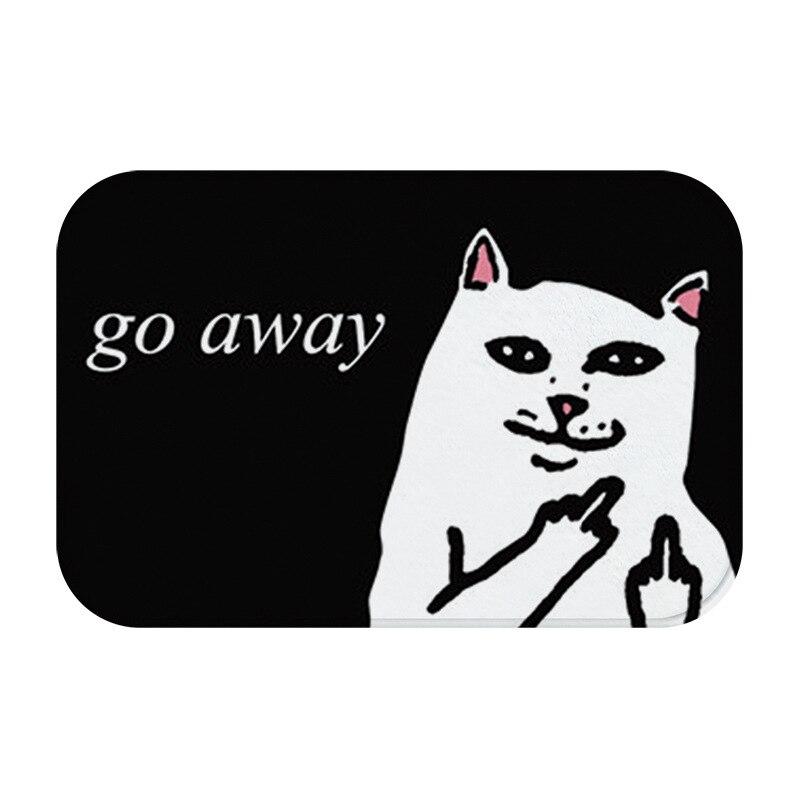 Lisslune | Cartoon Cat Doormat "Go Away"