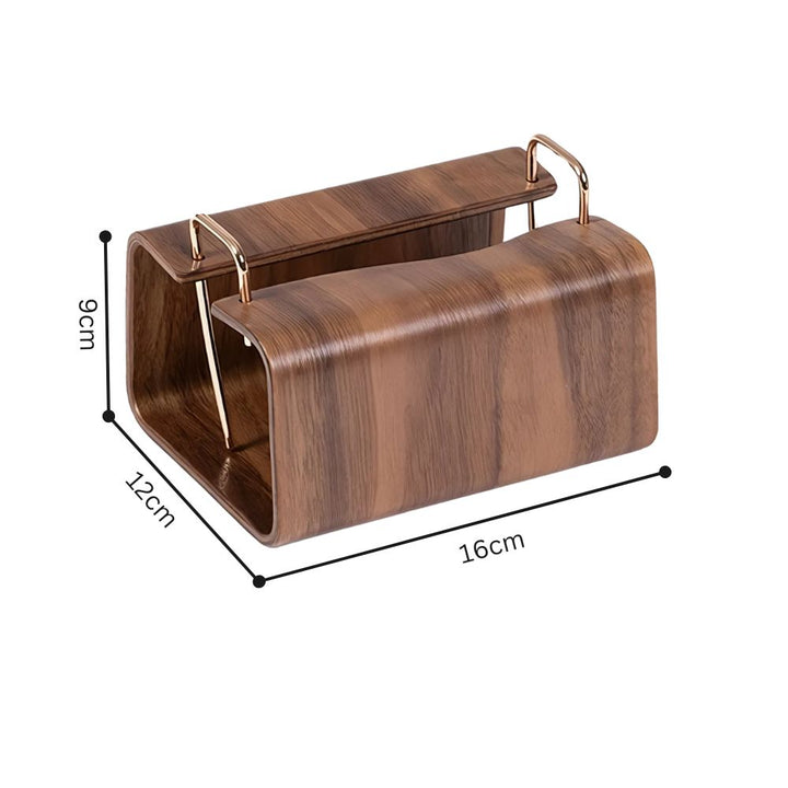 Lisslune | Wooden Brass Tissue Holder