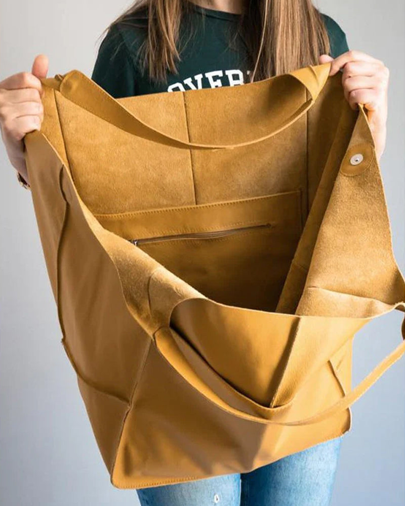Lisslune | Chic & Sustainable Leather Bag with Large Capacity - Elegant, Versatile Women's Handbag