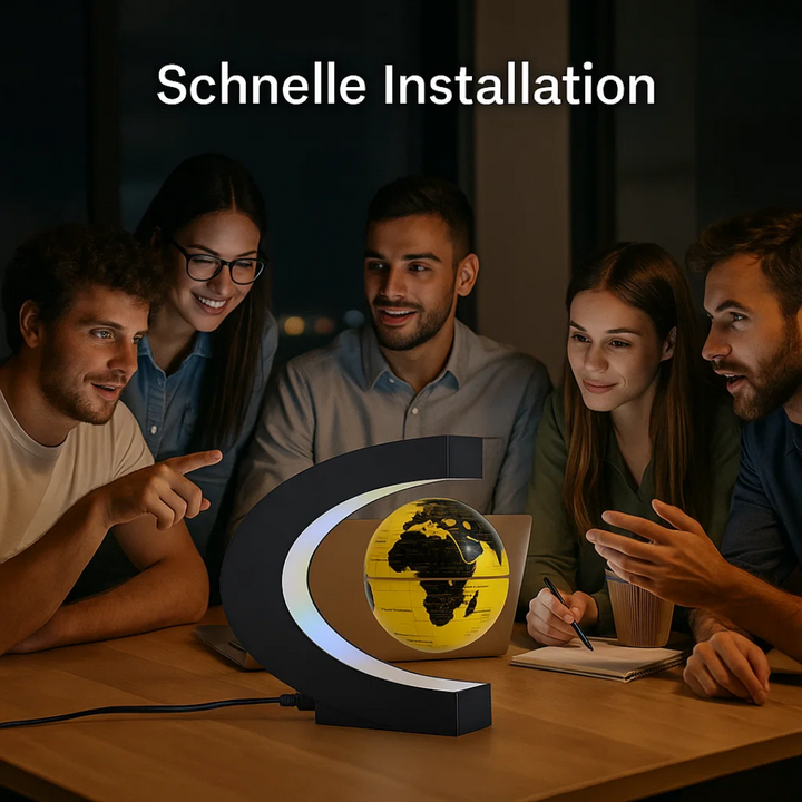 Lisslune | AstroGlobe LED World Globe – Floating Globe Lamp with Magnetic Suspension