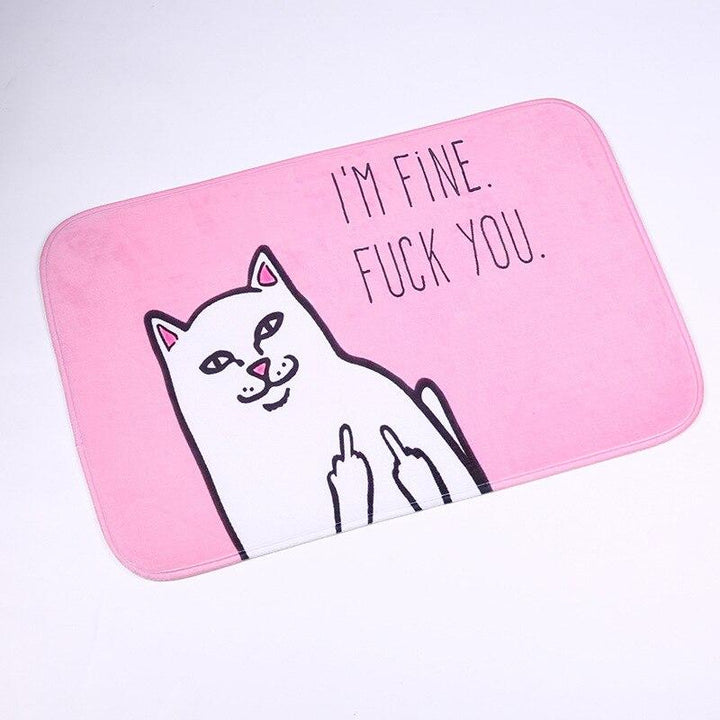 Lisslune | Cartoon Cat Doormat "Go Away"
