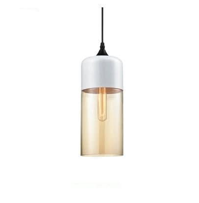 Lisslune | Hand-Blown Glass & Wood Pendant Light Adjustable