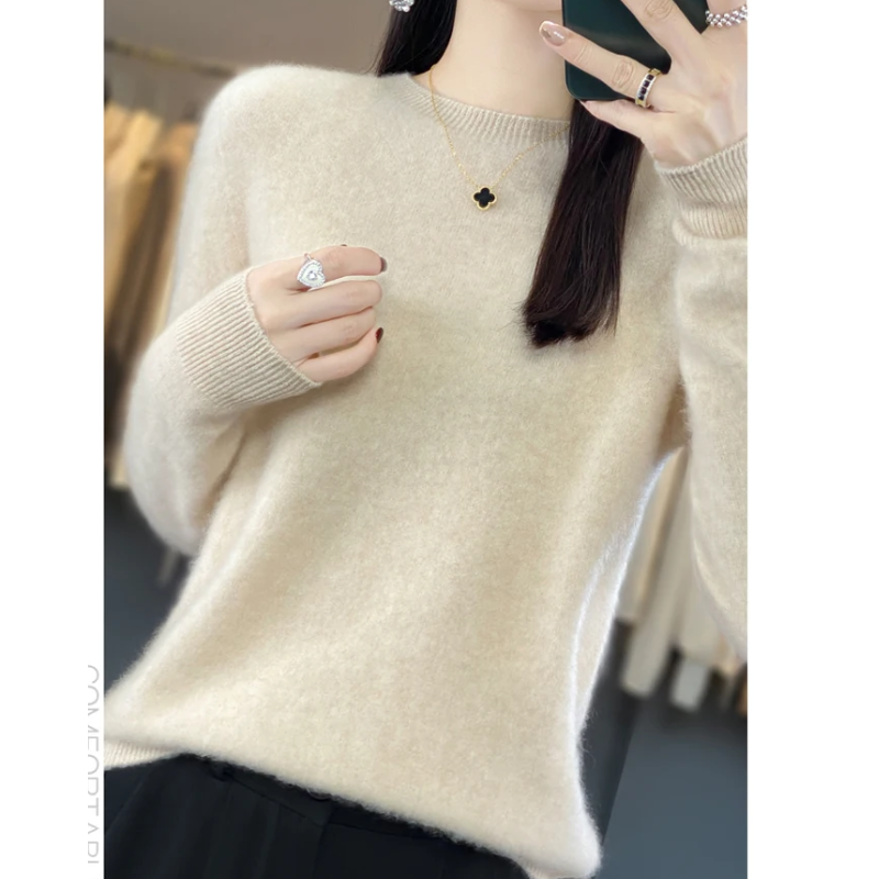 Lisslune | Cashmere Pullover Women Stylish Round Neck, Soft & Comfortable