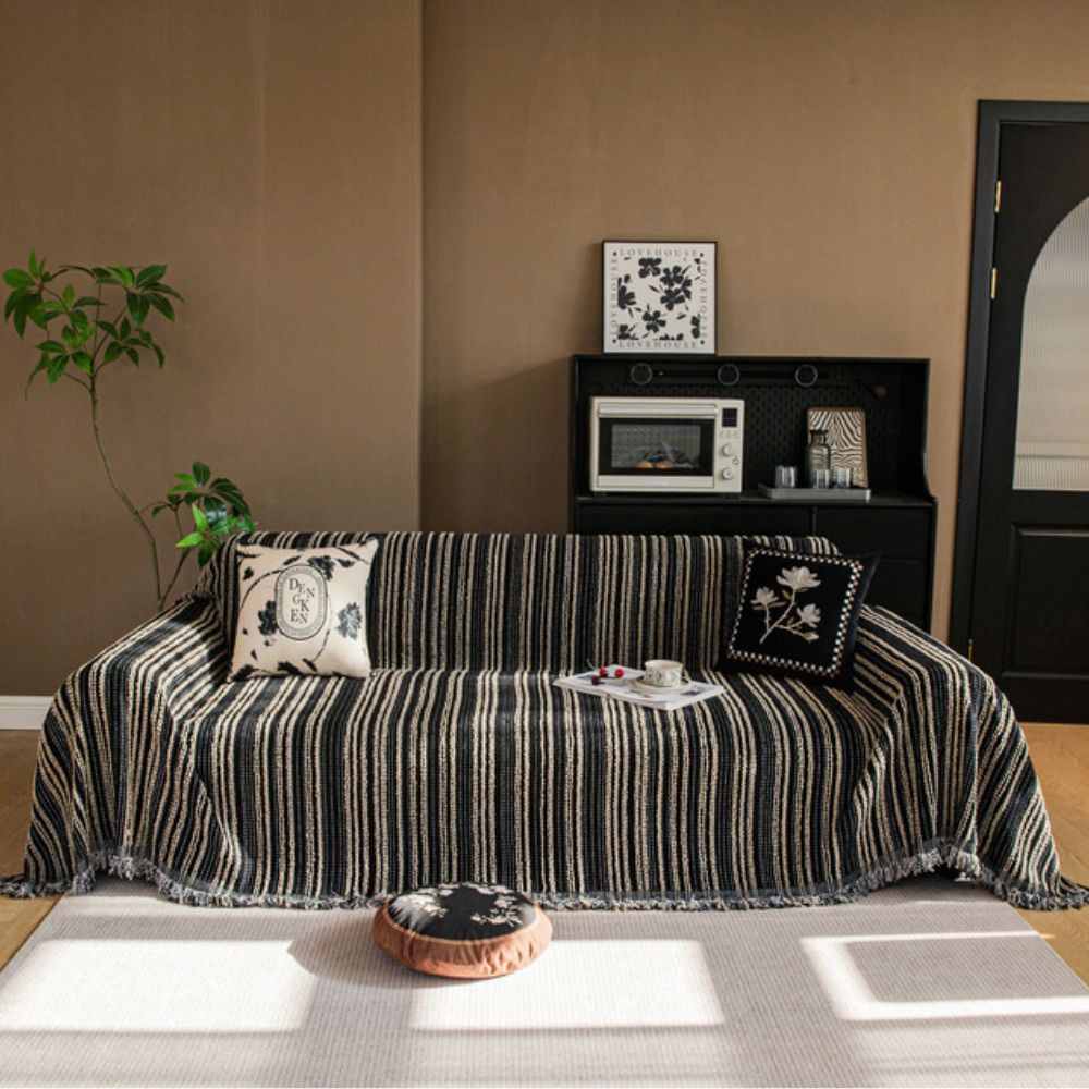 Lisslune | Regal Stripes Chenille Sofa Cover