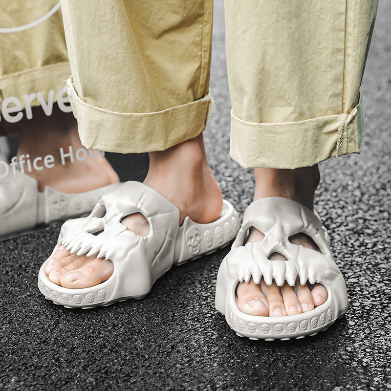 Lisslune | Skull Design Single Band Slippers