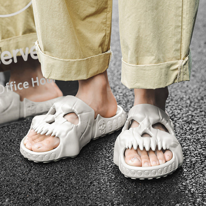 Lisslune | Skull Design Single Band Slippers