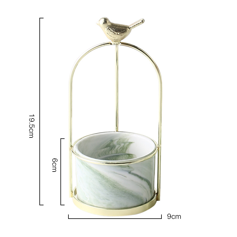 Lisslune | Flower plant pots with bird design for stylish decoration