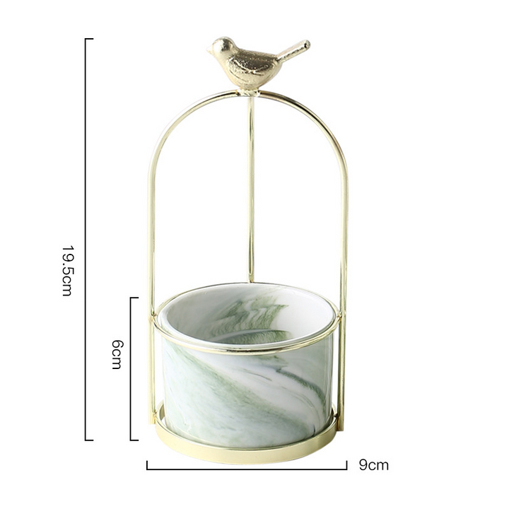 Lisslune | Flower plant pots with bird design for stylish decoration