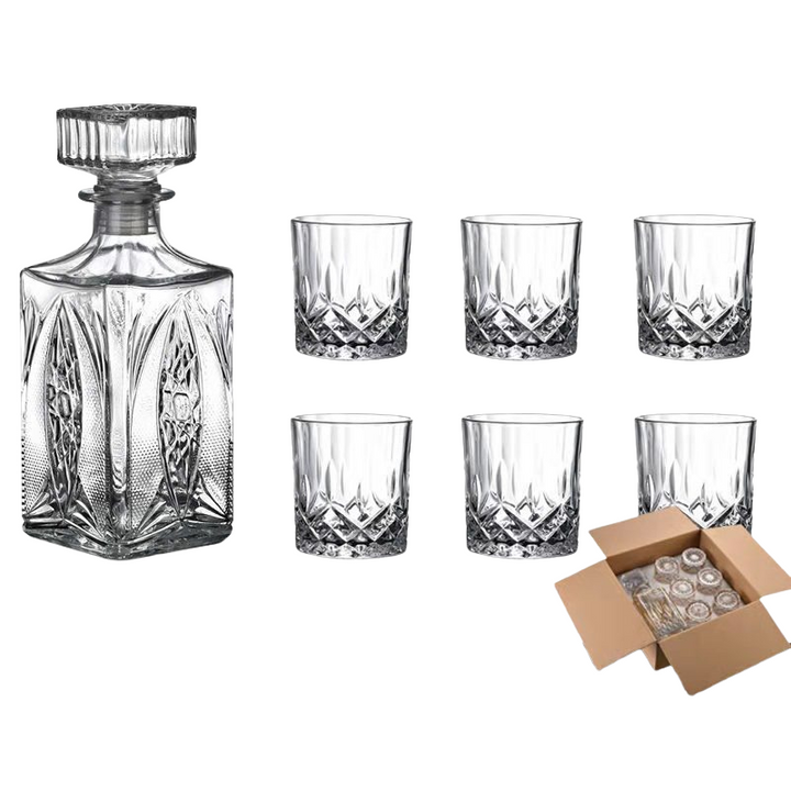 Lisslune | RoyalPour - 7-Piece Whiskey Decanter Gift Set