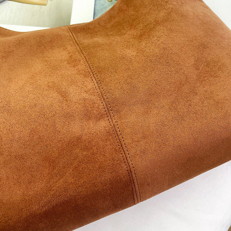 Lisslune | Suede messenger bag with large capacity