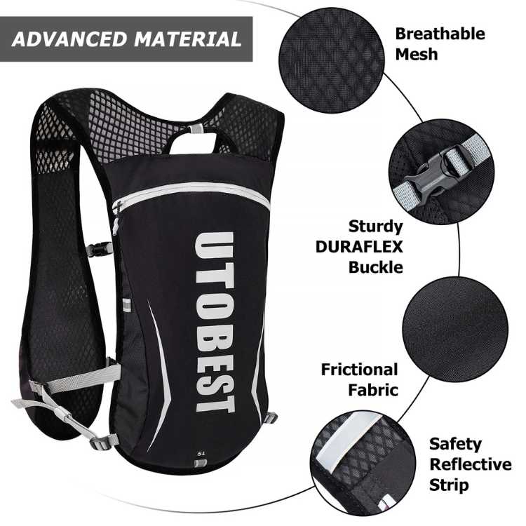 Lisslune | Hydration Running Vest for Trail Running - Lightweight, Adjustable, and Comfortable Backpack for Outdoor Sports and Long Distance Races
